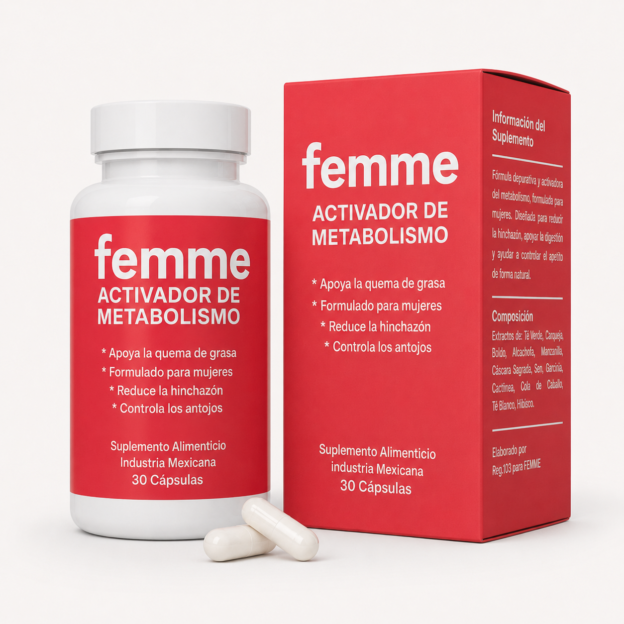 Femme - Recuperá tu figura femenina y energía | 30 cápsulas