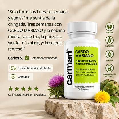 Carmari - Cardo Mariano para Apoyo Hepático y Detox