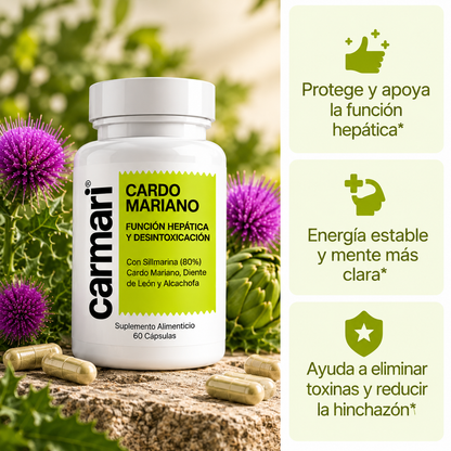 Carmari - Cardo Mariano para Apoyo Hepático y Detox