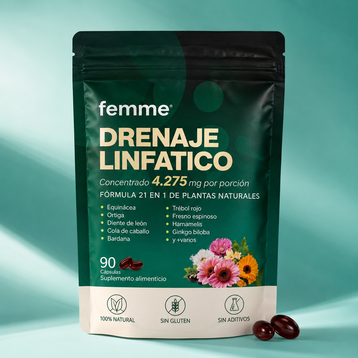 Cápsulas blandas de drenaje linfático Femme