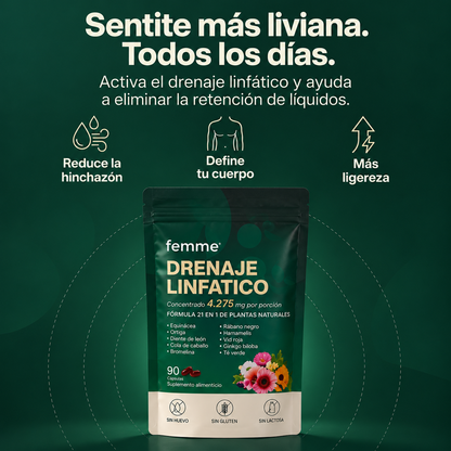Cápsulas blandas de drenaje linfático Femme